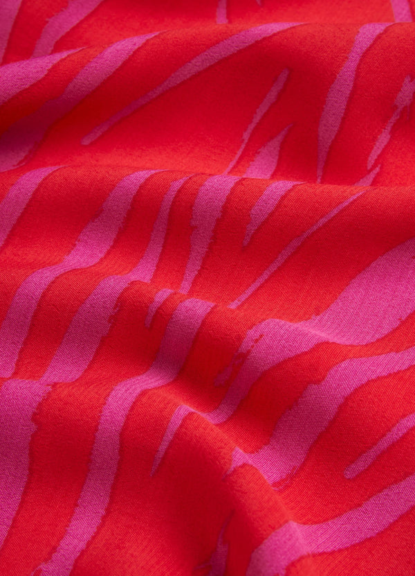 Skin Deep Wrap Skirt - Mandarin Red