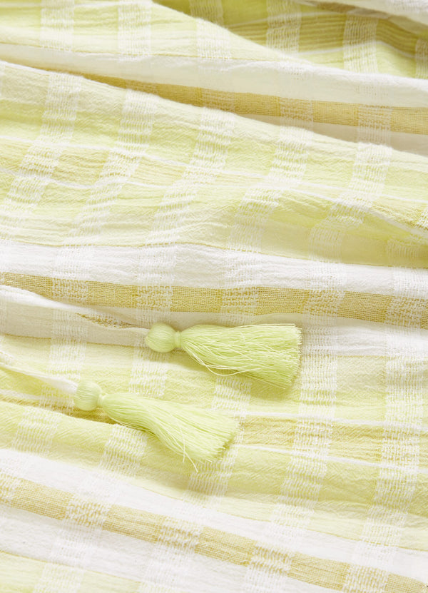 Textured Gingham Maxi Dress - Wild Lime