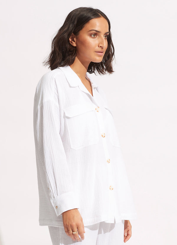 Harvest Shirt Jacket - White