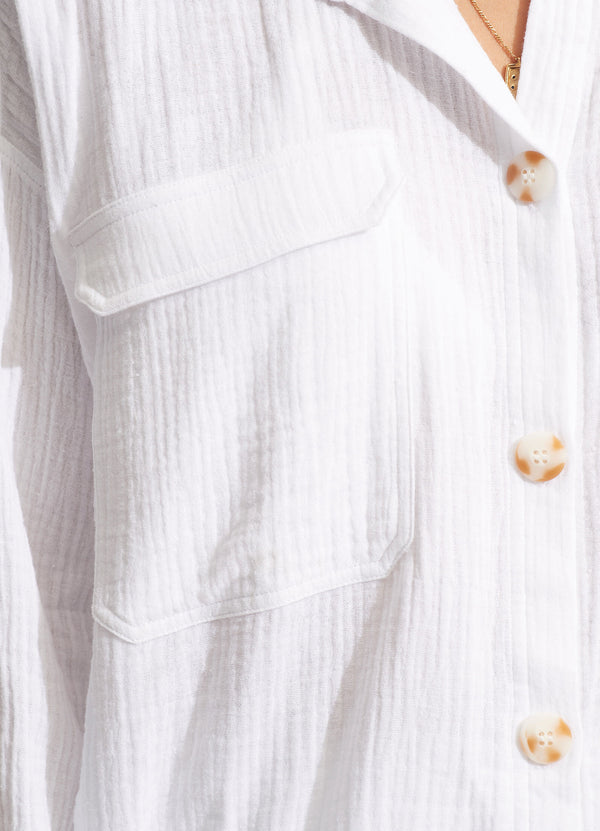 Harvest Shirt Jacket - White