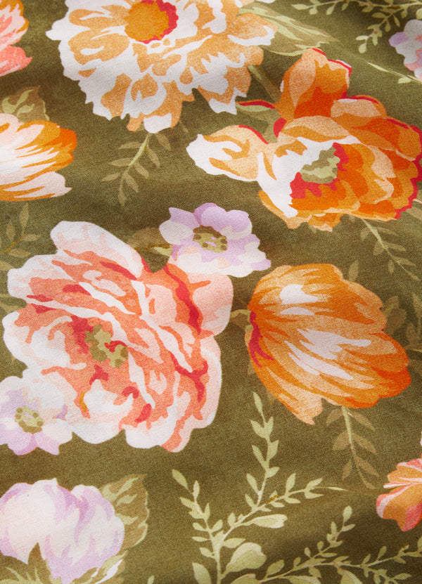 Paradise Garden Scarf Dress - Avocado