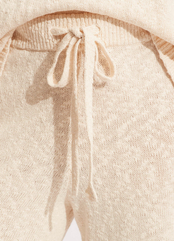 Boucle Knit Pant - Sand