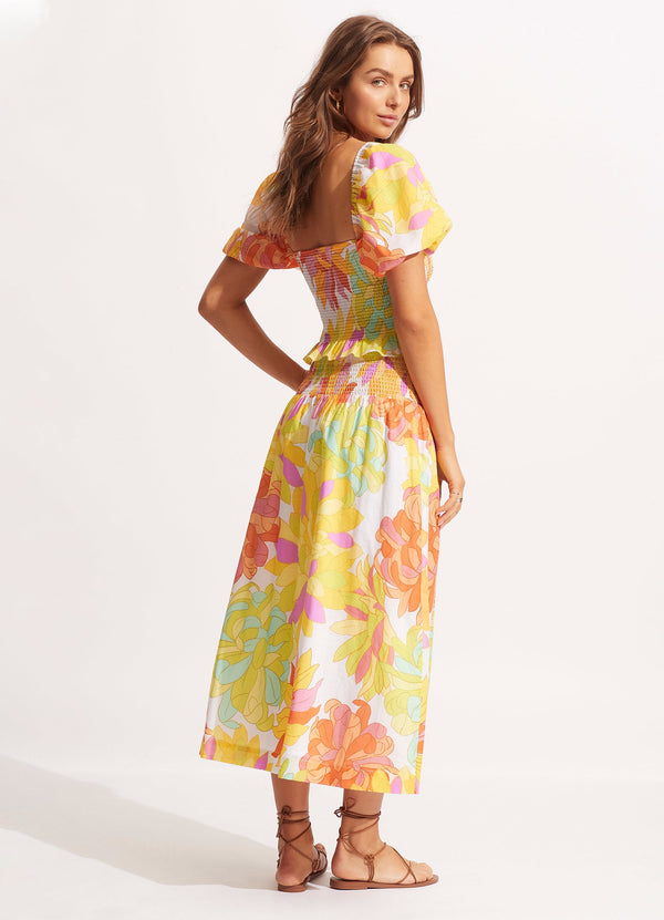 Palm Springs Shirring Top - Lime Light