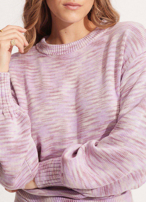 Marl Knit Jumper - Lilac