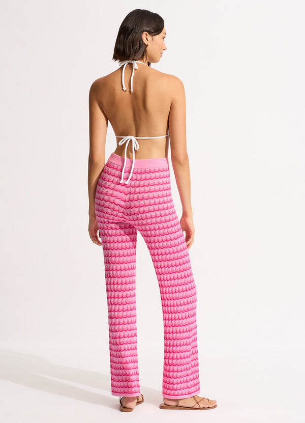 Carnaby Knit Pant - Fuchsia Rose