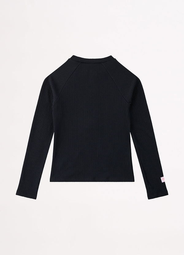 Girls Summer Essentials Long Sleeve Rashie - Black