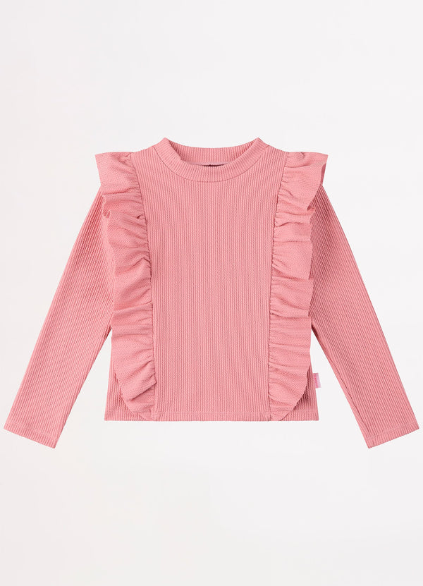 Girls Essential Rash Shirt - Rose