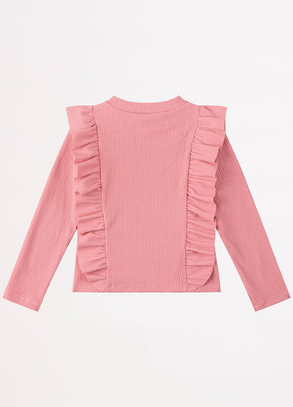 Girls Essential Rash Shirt - Rose