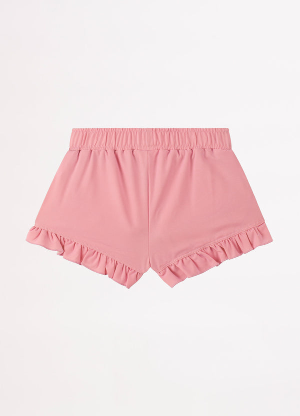 Summer Essentials Girls Ruffled Boardshorts - Rose