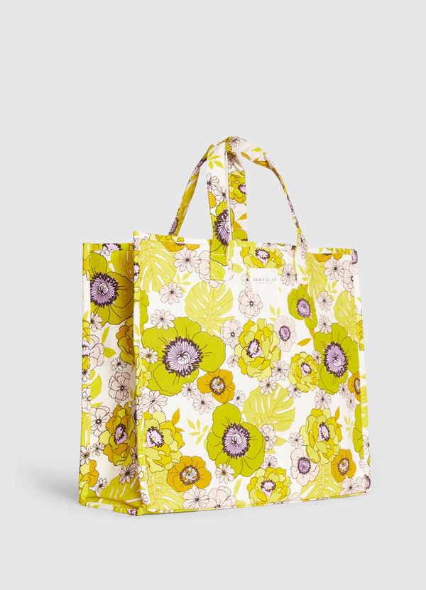 Summer Of Love Canvas Tote - Wild Lime