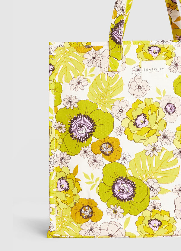 Summer Of Love Canvas Tote - Wild Lime