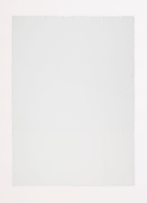 Textured Cotton Beach Wrap - White