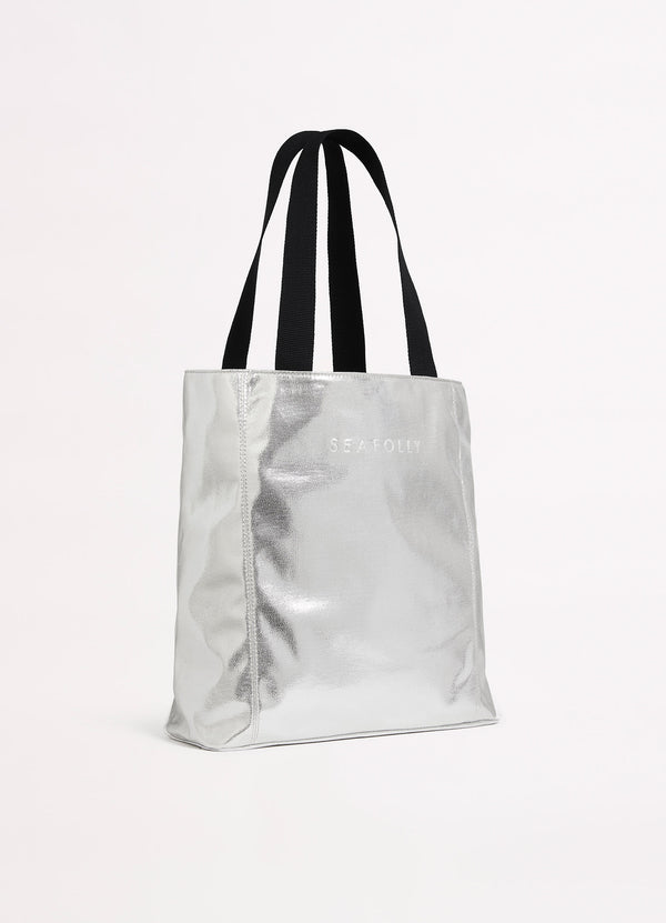 Metallic Tote - Silver