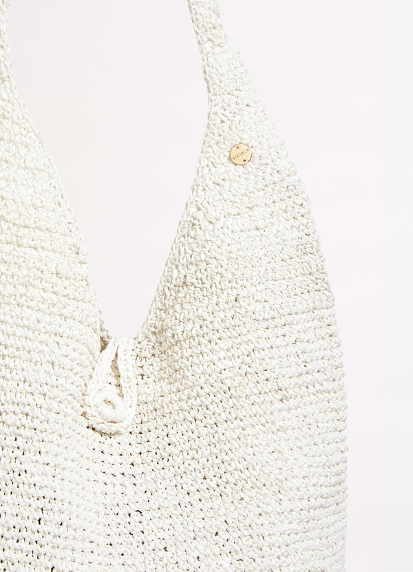 Cocoon Woven Tote - White