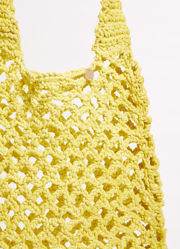 Plaited Rope Tote - Celery