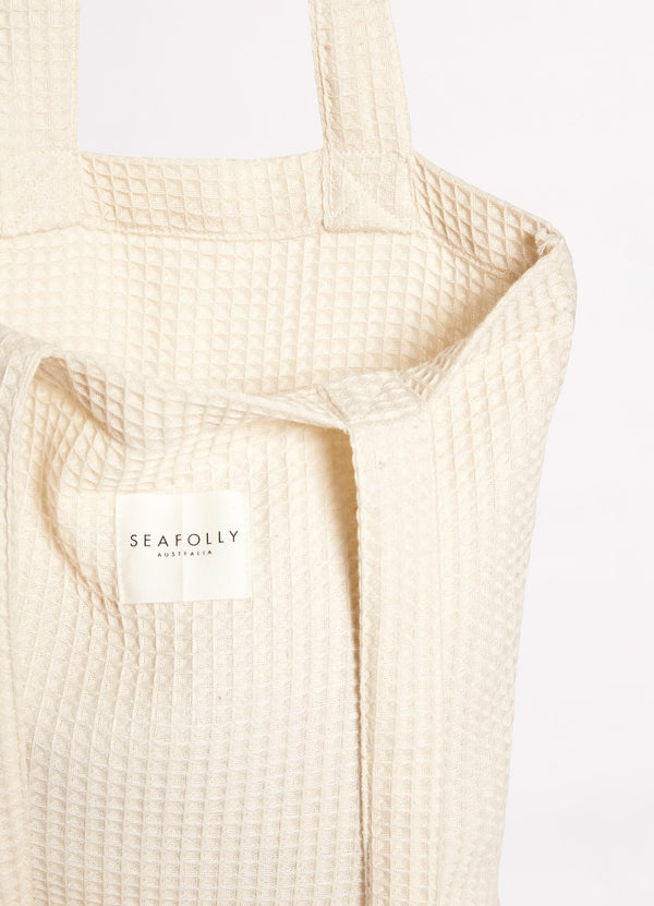 Waffle Towel & Tote Set - Sand