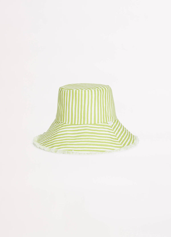 Stripe Bucket Hat - Soft Olive