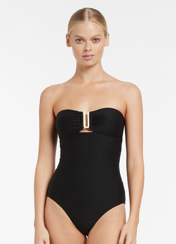 Rio Bandeau One Piece - Black