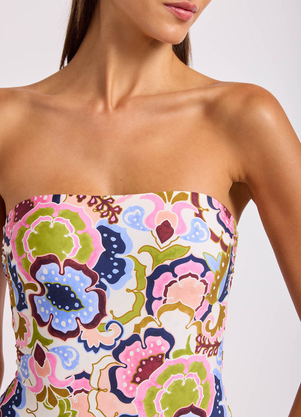 Sea Blossom Bandeau One Piece Swimsuit