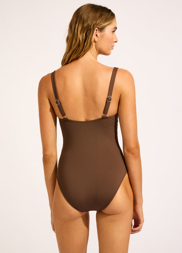 Seafolly Collective Ruched Underwire One Piece Swimsuit