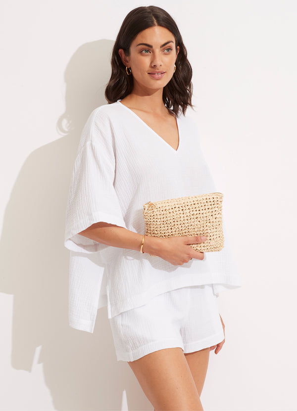 Raffia Pouch