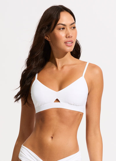 Seafolly Collective Hybrid Bralette Bikini Top - White