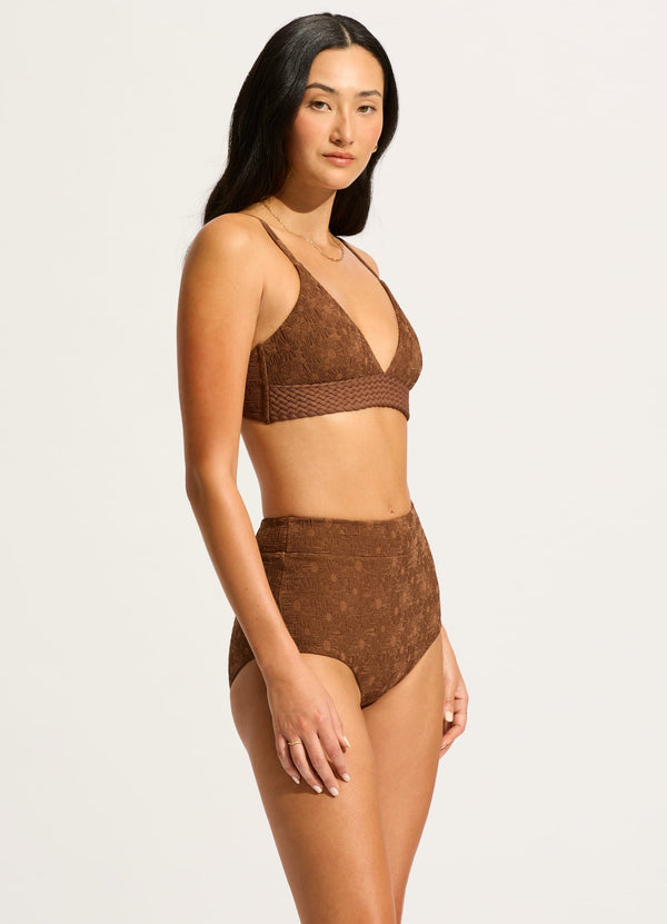 Marloe Banded Bralette Bikini Top - Tiramisu