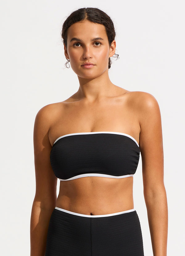 Beach Bound DD Tank Bikini Top - Black