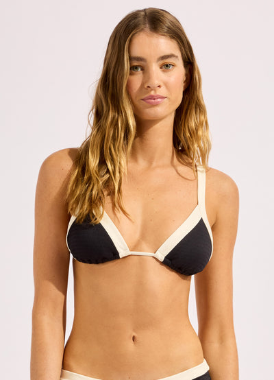 Bandwave Triangle Bikini Top