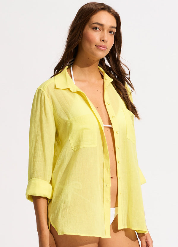 Breeze Beach Shirt - Lime Light