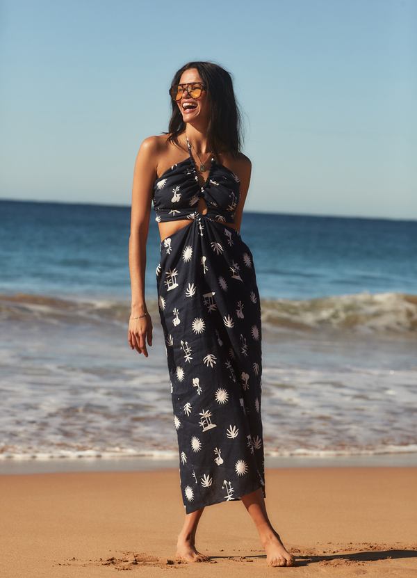 La Palma Maxi Dress - True Navy