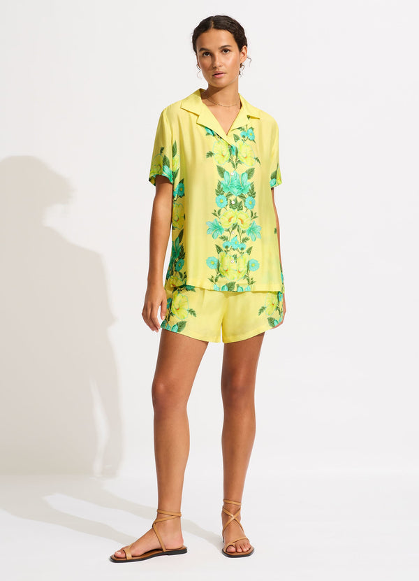 Garden Party Short Sleeve Shirt - Lime Light