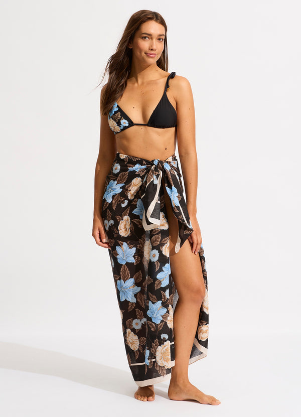 Garden Party Sarong - Black