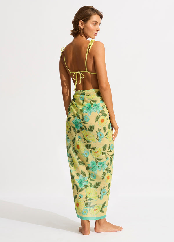 Garden Party Sarong - Lime Light