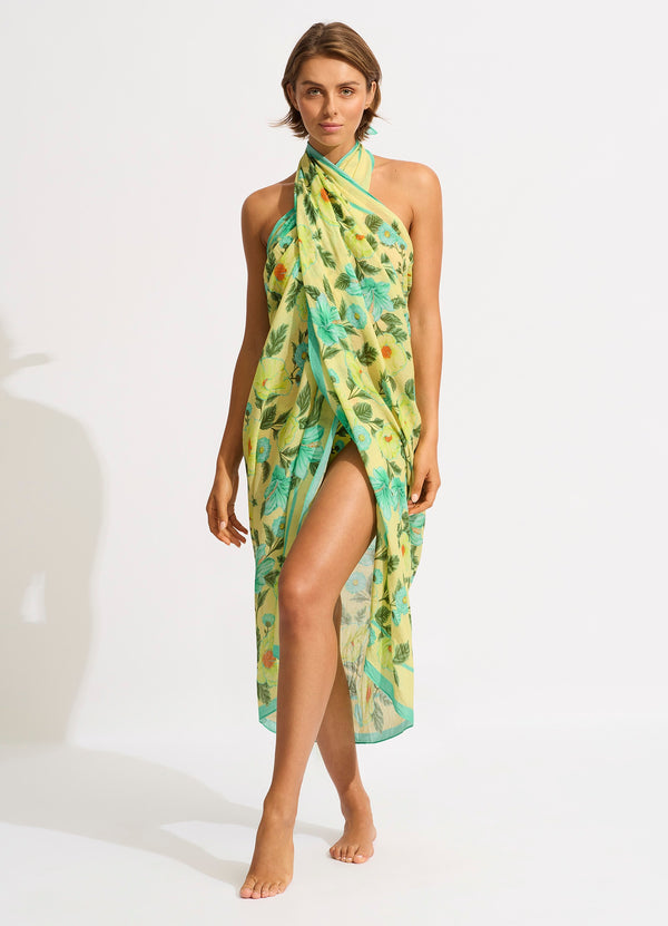 Garden Party Sarong - Lime Light