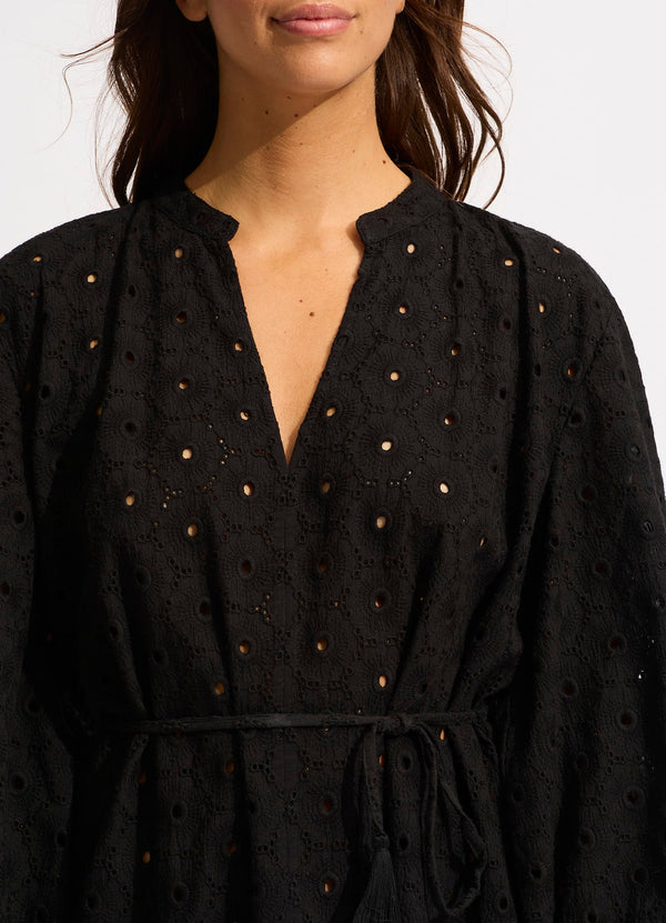 Broderie Cover Up - Black