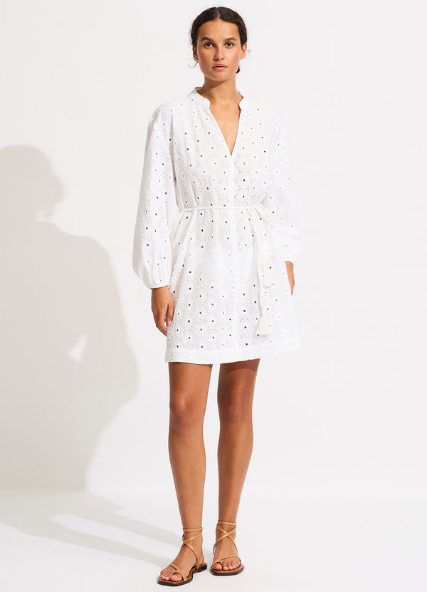 Broderie Cover Up - White