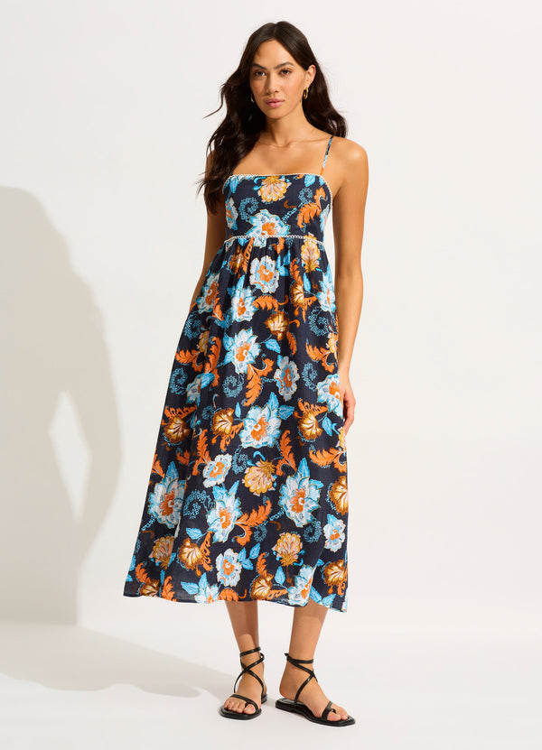 Spring Festival Midi Dress - True Navy Seafolly Singapore Spring Festival Midi Dress - True Navy Seafolly Singapore