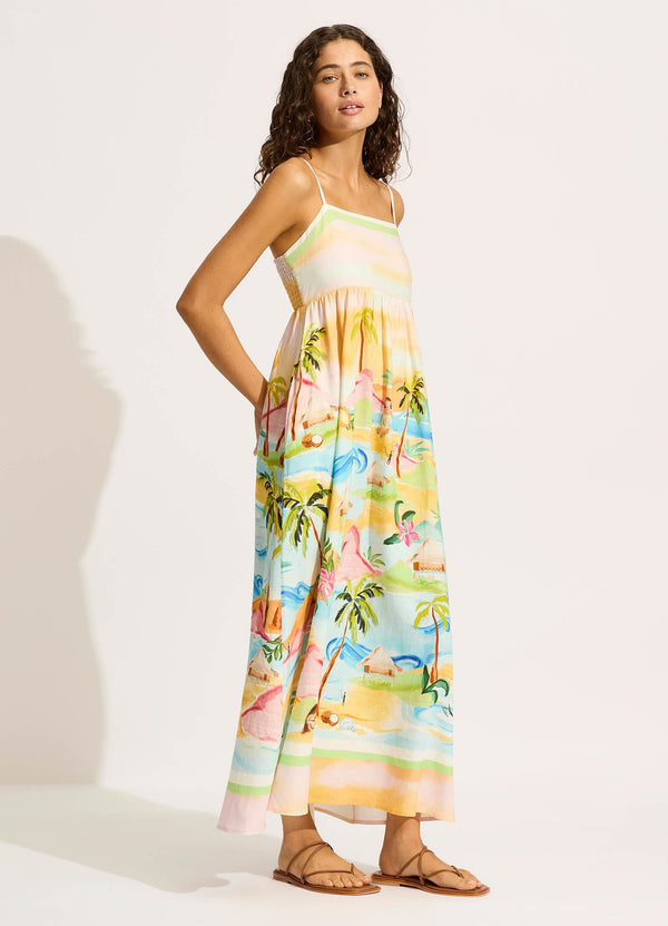 South Pacific Maxi Dress - Turquoise