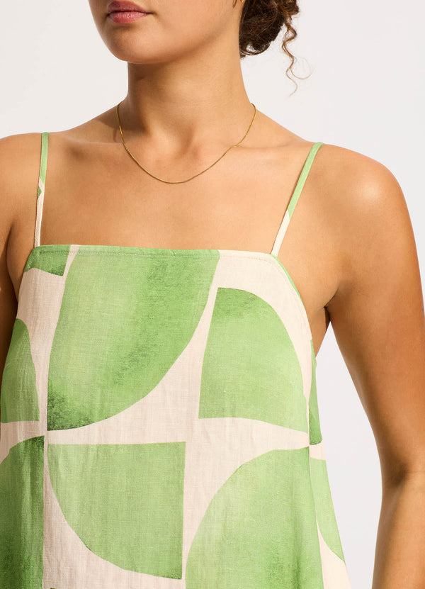 Sunray Bandeau Mini Dress - Sage