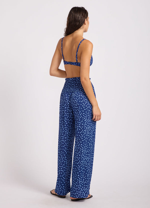 Dolce Dot Shirred Waist Pant