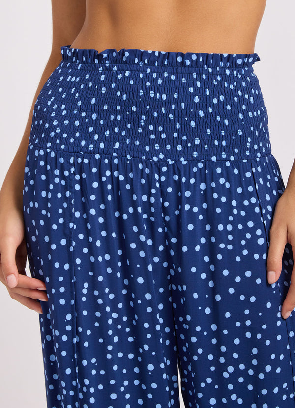 Dolce Dot Shirred Waist Pant