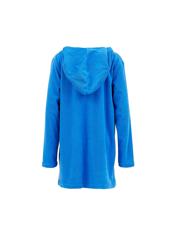 Seafolly Girls Towelling Hoodie - Hawaii Blue