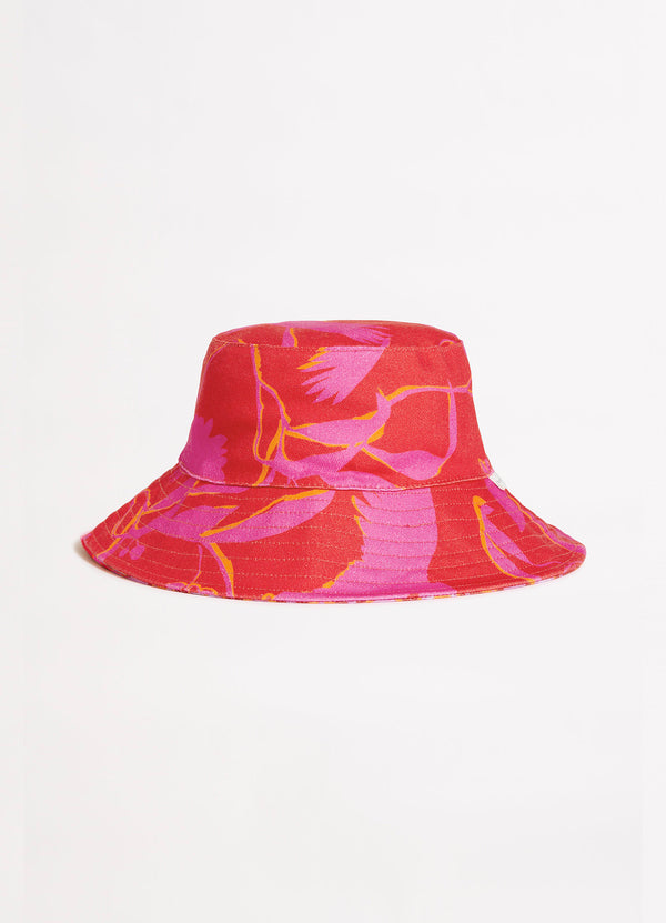 Birds Of Paradise Bucket Hat - Chilli Red