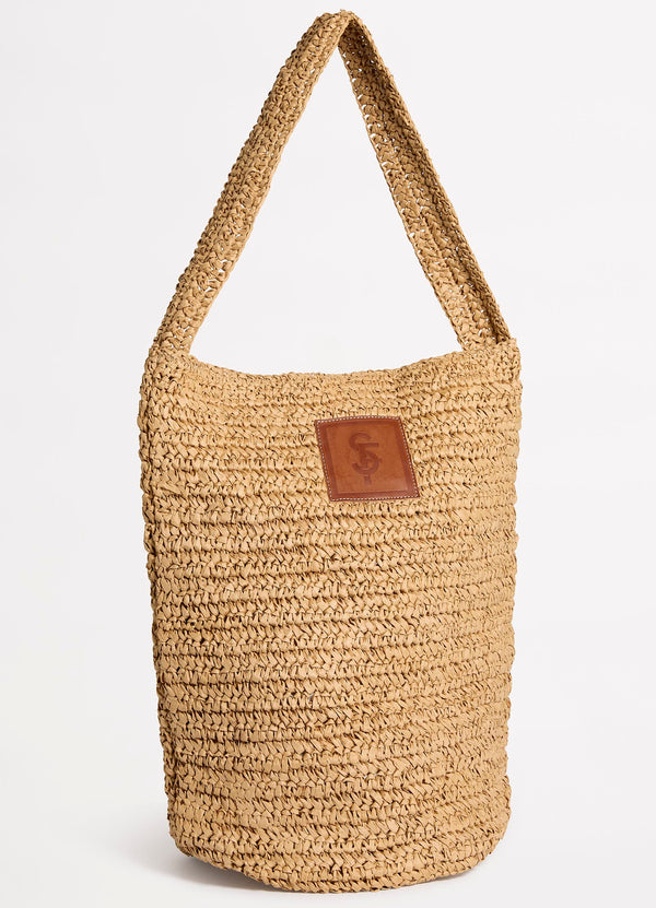 Spring Festival Tube Tote Bag - Natural