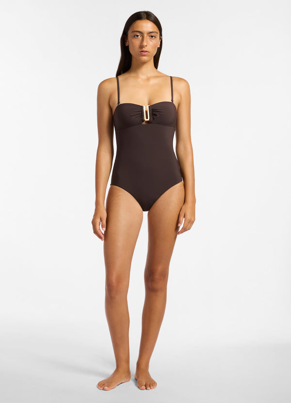 Jetset Bandeau One Piece - Chocolate