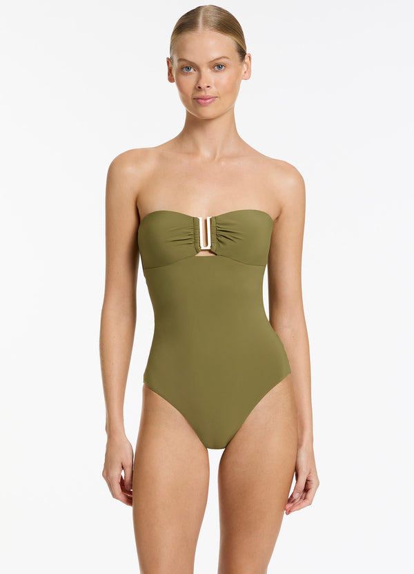 Jetset Bandeau One Piece - Moss