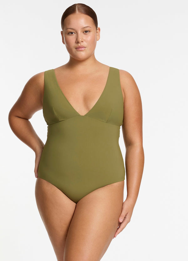 Jetset Plunge One Piece - Moss