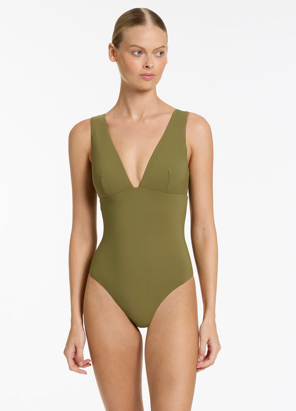 Jetset Plunge One Piece - Moss