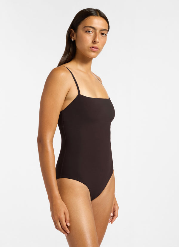 Jetset Minimal Tank One Piece - Chocolate